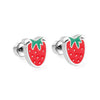 316L Surgical Steel Earrings Cute Style Silver Color Screw Back Oil Dripping Stud Earrings Body Piercing Jewelry Party - Image 6