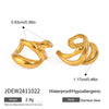 Ball Pendant Earrings Stainless Steel Gold Plated Jewelry Gift Ring Hoop Earrings For Women - Image 39