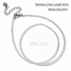 2 mm Stone Bead Necklace with 40 cm Chain and Multiple Color Options - Image 34