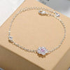 Silver Color Cherry Blossom Flower Cubic Zirconia Stone Jewelry Sets for Women Floral Necklace Bracelet Earring Ring Wedding Set - Image 12