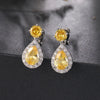 Geometric Drop Colorful Zircon Clip on Earring for Women Without Piercing Ear Clip for Women Wedding Jewelry - Image 9