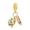 Charm Bead Pendent Silver Gold Series Butterfly Firefly Earth Airplane Charm Fit Bracelet Bangle Woman Jewelry Gift - Image 31