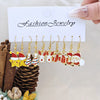 25Pairs/5Pairs Christmas Series Earrings Cartoon Santa Claus Gingerbread Man Snowflake Alloy Earrings Set Women Christmas Gifts - Image 9
