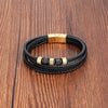 Stainless Steel Beaded Bracelet Men's Jewelry Classic Multilayer Braided Leather Bracelet Year Men Gift - Image 3