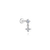 1PC Sparkling Piercing Stud Earrings Silver Shining Circle Earring For Women Ear Bone Earring Jewel - Image 19