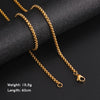 60cm Long Box Chain Necklace Men Stainless Steel Black Gold Color Link Chains Basic Punk Jewelry - Image 9