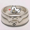 2pcs Cute Cat Dog Animal Couple Ring for Women Men Statement Lover Rings Valentine's Day Party Jewelry Gifts - Image 6