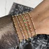 Thin Colorful CZ Paved Gold Color Bangle For Women Micro Paved Cubic Zirconia Sparking Jewelry - Image 1