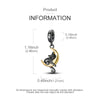 Silver Black Cat Moon Charm Two Tone Dangle Bead Fit Bracelets Necklace Mystical Cute Animal Women Jewelry - Image 4