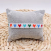 Adjustable Multicolor Heart Bead Bracelet with Woven Pattern - Image 78