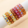 Colorful Crystal Bead Bracelet with Elastic Fit - Image 2