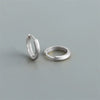 Silver Minimalist Matte Gothic Unisex Huggies Ear Hoop Earrings for Women Men Piercing Ear Buckle Jewelry - Image 11