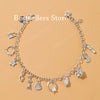 Silver 8 Inches Star, Moon, Zircon, Cross Bracelet Women's Charm Elegant Gift Jewelry - Image 3