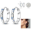 Silver Hoop Earrings For Woman Zircon Heart Shape Star Eardrop Earring Jewelry - Image 34