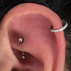 Titanium Nose Ring Piercing 8/10/12mm Nose Ring D Shape Segment Clicke Cartilage Tragus Helix Industrial Piercing Body - Image 6