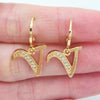 Gold Color Clear Zircon CZ Name Alphabet Initial Letter Dangle Earrings for Women - Image 11