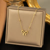 316L Stainless Steel Bowknot Pendant Necklace for Women Beads Choker Chain Necklace Party Jewelry Accessories - Image 7