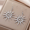 Women Spiral Sun Pendant Drop Earrings Stainless Steel Gold Color Earring Party Jewelry Birthday Gift - Image 5