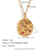 Unique 316L Stainless Steel Star Moon Evil Eye Zircon Necklace Ring Gold Plated Jewelry For Women - Image 10