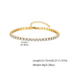 Cubic Zirconia Tennis Anklet for Women Stainless Steel Gold Plated CZ Foot Chain Layering Summer No - Image 9