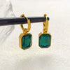 Yupsk Square Stainless Steel Crystal Zirconia Earrings For Women Girls Gold Color Metal Hoop Earring Party Daily Jewelry - Image 8