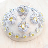 Bridal Silver Round Olive Zircon Jewelry Sets Rings Bracelets Pendant Earrings Necklace Set For Women Wedding Jewellery - Image 9