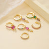 2PCS Stainless Steel Water Drop Hoop Earring For Women Gold Plated Cubic Zirconia Square Earring Piercing Jewelry - Image 3