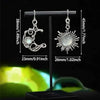Boho Sun Moon Drop Earrings Round Crystal Bohemia Women Earring Asymmetrical Antiqued Female Boho Jewelry Gift - Image 6