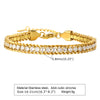 Charms Tennis Bracelet for Women, Cubic Zirconia Chain Bracelet Adjustable,Stainless Steel Miami Link CZ Bangle Gift - Image 6