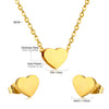 Chic Elegant Heart Indian Jewelry Sets Women Wedding Crown Steel Necklace And Earrings Bulk - Image 28