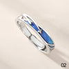 Van Gogh Starry Sky Meteor Shower Sun Moon Adjustable Open Women Men Lover Carving Rings Band Romantic Couple Jewelry - Image 9