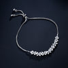Classic Shiny Clear Zircon Flowers Adjustable Charm Bracelets for Women Sliver Color Wedding Jewelry - Image 3