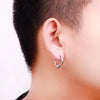 1 Pair Crosses Star Geometric Vintage Stainless Steel Round Small Hoop Earrings for Man Woman Teens Gift Jewelry Y2k Accessories - Image 3