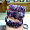 Amethyst Gemstone Bracelet Stone Bangle Gemstone Jewelry for Woman Birthstone for Aquarius for Gift - Image 2