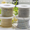 Glitter1.5mm-2mm Nail Chain Charm Claw Chain 3D Gold Silver Diamond Metal Parts Nail Pearls For Nail Chain Bulk Can Be Cut - Image 3