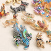 Women Brooch Extra-Large Rhinestone Peacock Animal Bird Dog Conch Enamel Pin Jacket Jewelry Accessory - Image 3