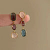 Asymmetric Colorful Resin Earrings for Women Retro Contrast Geometric Dangle Earrings Korean Jewelry - Image 7
