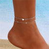 Simple Heart Female Anklets Barefoot Crochet Sandals Foot Jewelry Leg Anklets On Foot Ankle Bracelets For Women Leg Chain - Image 8