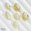 3 Pairs Stainless Steel Crystal Zirconia Hoop Earrings for Women Simple Gold Plated Circle Punk Earrings Piercing Jewelry - Image 6