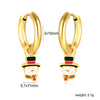 1 Pairs Butterfly Heart Rainbow Earring for Women Stainless Steel Dripping Oil Female Hoop Earrings Jewelry Party Gift - Image 15