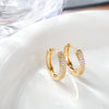 6/8/10/12mm Silver Color Double Row Zircon Hoop Earrings for Women Y2K CZ Huggies Earring Jewelry Gifts - Image 7