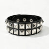 Yupsk Square Wide Punk Chunky Rivet Leather Bangle Rock Rows Nails Wristband Adjustable Size Jewelry Bracelets Bangle - Image 9