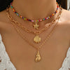 Bohemian Multilayer Beaded Necklace with Heart Charm - Image 7