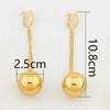 Gold Plated Round Bead Earrings for Women Simple Circle Ball Dangles Earrings Female Jewelry Accessories Birthday Gifts - Image 4