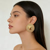 Gold Plated Earrings Jewelry for Women Weddings Design Circle Clip Earrings for Dubai Engagement Bride Hoop Earrings - Image 3