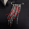 Exaggerate Long Tassel Chain Brooch Women Handmade Beaded Many Layer Chain Multi Functional Fixed Pin Pants Clothes Decor - Image 3