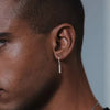 Punk Rock Geometric Bar Dangle Earrings for Men Boys, Stainless Steel Small Hoops, Simple Metal Jewelry - Image 3