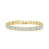 Square Cubic Zirconia Tennis Bracelet 2.5mm or 4mm in Silver-Tone Gold-Tone and Rose Gold-Tone - Image 14