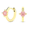 silver ear needle crystal zircon hoop earrings for women metal round ear buckles Wedding Jewelry gifts - Image 18