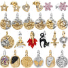 Silver The Twelve Zodiac Signs Cat Flower Earrings Pendant Necklace For Women's Jewelry Birthday Gift - Image 1